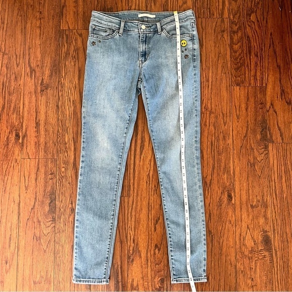 Levi’s 711 Skinny Embellished Lightning Bolt Star Light Wash Jeans Size 29 - Picture 15 of 17